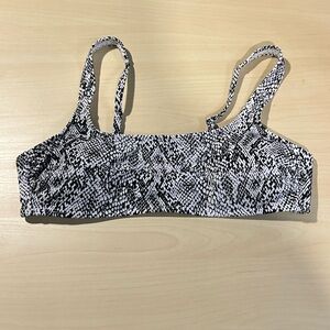 Snake Print Swim Top